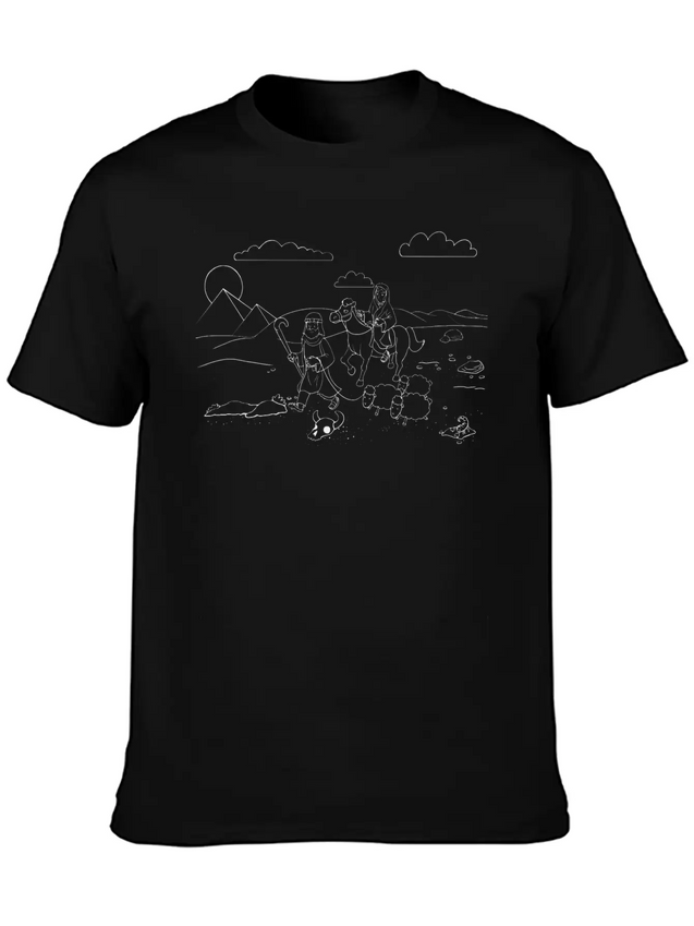 03 Genesis 12:1020 01 Lightweight Cotton T-Shirt – Daily Comfort Graphic Shirt