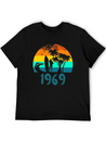 1969 Surf Girl At Sunset Teal Lightweight Cotton T-Shirt – Daily Comfort Graphic Shirt
