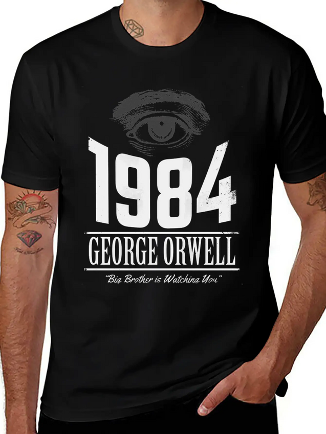1984 Cover Tribute Lightly Distressed Lightweight Cotton T-Shirt – Daily Comfort Graphic Shirt