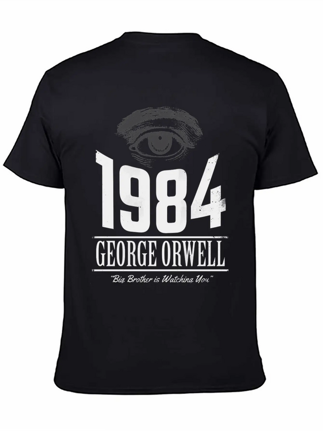 1984 Cover Tribute Lightly Distressed Lightweight Cotton T-Shirt – Daily Comfort Graphic Shirt