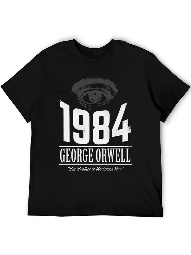 1984 Cover Tribute Lightly Distressed Lightweight Cotton T-Shirt – Daily Comfort Graphic Shirt