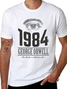 1984 Cover Tribute Lightly Distressed Lightweight Cotton T-Shirt – Daily Comfort Graphic Shirt
