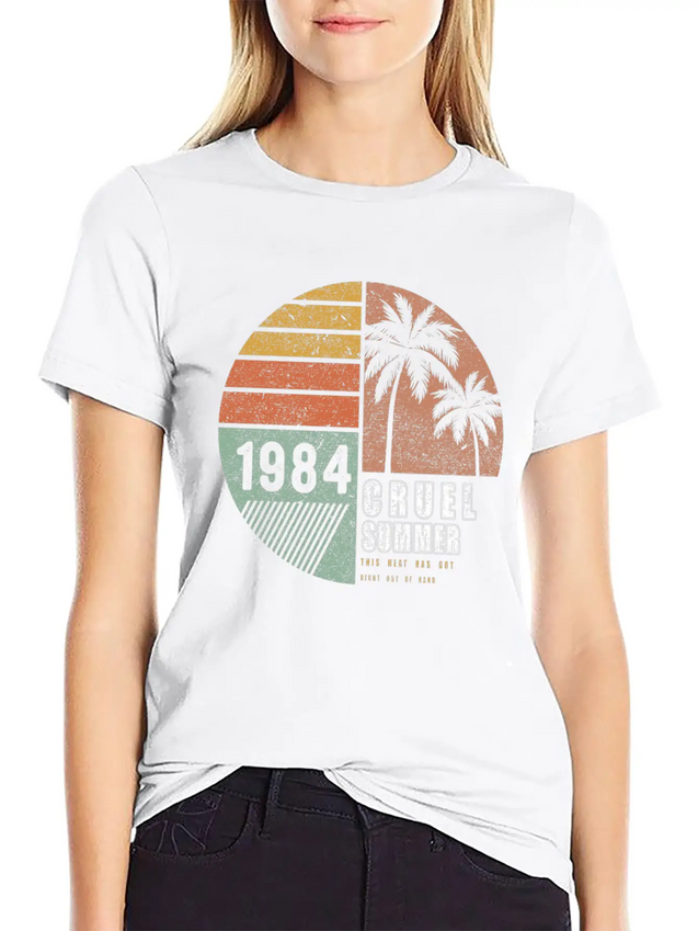 1984 Cruel Summer This Heat Has Got Right Out Lightweight Cotton T-Shirt – Daily Comfort Graphic Shirt