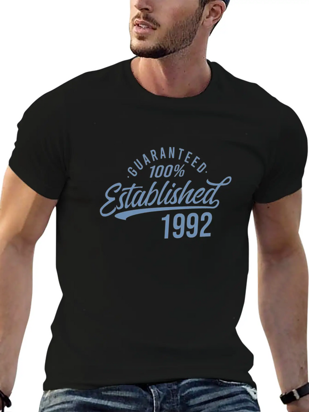 30th Birthday Gifts Vintage 1992 Modern Lightweight Cotton T-Shirt – Daily Comfort Graphic Shirt