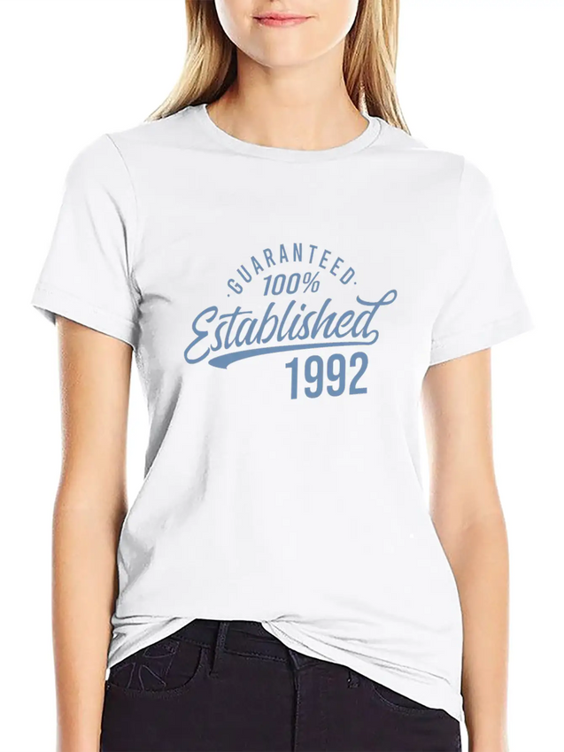 30th Birthday Gifts Vintage 1992 Modern Lightweight Cotton T-Shirt – Daily Comfort Graphic Shirt