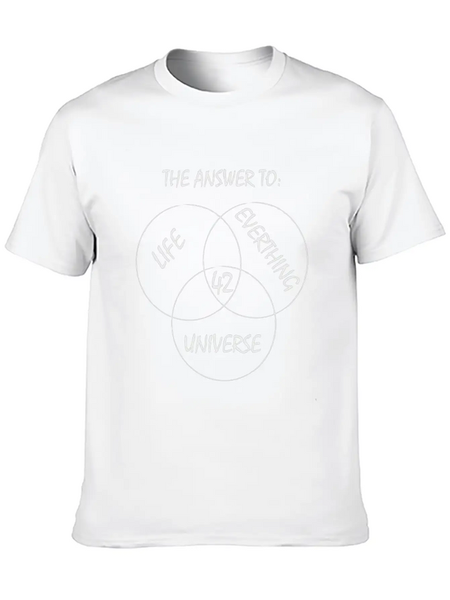 42 Forty-two The Answer Of Everything Life Gift Lightweight Cotton T-Shirt – Daily Comfort Graphic Shirt