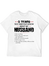 5 Things You Should Know About My Husband Lightweight Cotton T-Shirt – Daily Comfort Graphic Shirt