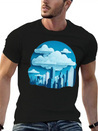 A Cityscape Made Of Clouds. Lightweight Cotton T-Shirt – Daily Comfort Graphic Shirt