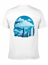 A Cityscape Made Of Clouds. Lightweight Cotton T-Shirt – Daily Comfort Graphic Shirt