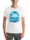 A Cityscape Made Of Clouds. Lightweight Cotton T-Shirt – Daily Comfort Graphic Shirt