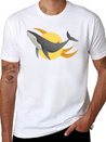 A Distinctive Whale With A Modern Design Lightweight Cotton T-Shirt – Daily Comfort Graphic Shirt