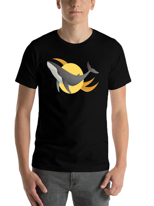 A Distinctive Whale With A Modern Design Lightweight Cotton T-Shirt – Daily Comfort Graphic Shirt