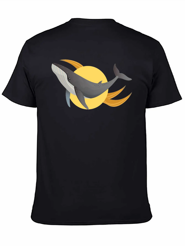 A Distinctive Whale With A Modern Design Lightweight Cotton T-Shirt – Daily Comfort Graphic Shirt