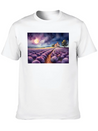 A Path Through A Field Of Lavender In Watercolor Lightweight Cotton T-Shirt – Daily Comfort Graphic Shirt