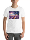A Path Through A Field Of Lavender In Watercolor Lightweight Cotton T-Shirt – Daily Comfort Graphic Shirt