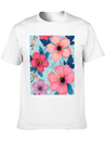 A Vibrant And Modern Graphic Floral Design Feat Lightweight Cotton T-Shirt – Daily Comfort Graphic Shirt