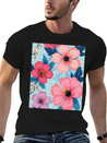 A Vibrant And Modern Graphic Floral Design Feat Lightweight Cotton T-Shirt – Daily Comfort Graphic Shirt