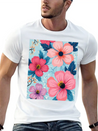 A Vibrant And Modern Graphic Floral Design Feat Lightweight Cotton T-Shirt – Daily Comfort Graphic Shirt