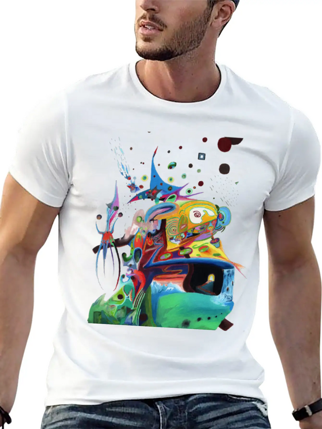 Abstract Duel Reason Lightweight Cotton T-Shirt – Daily Comfort Graphic Shirt