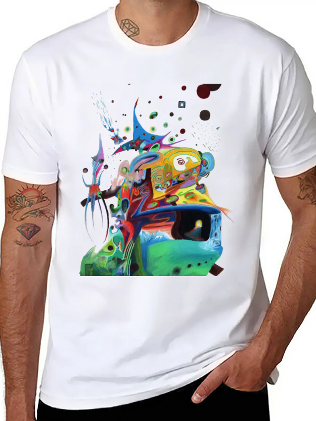 Abstract Duel Reason Lightweight Cotton T-Shirt – Daily Comfort Graphic Shirt