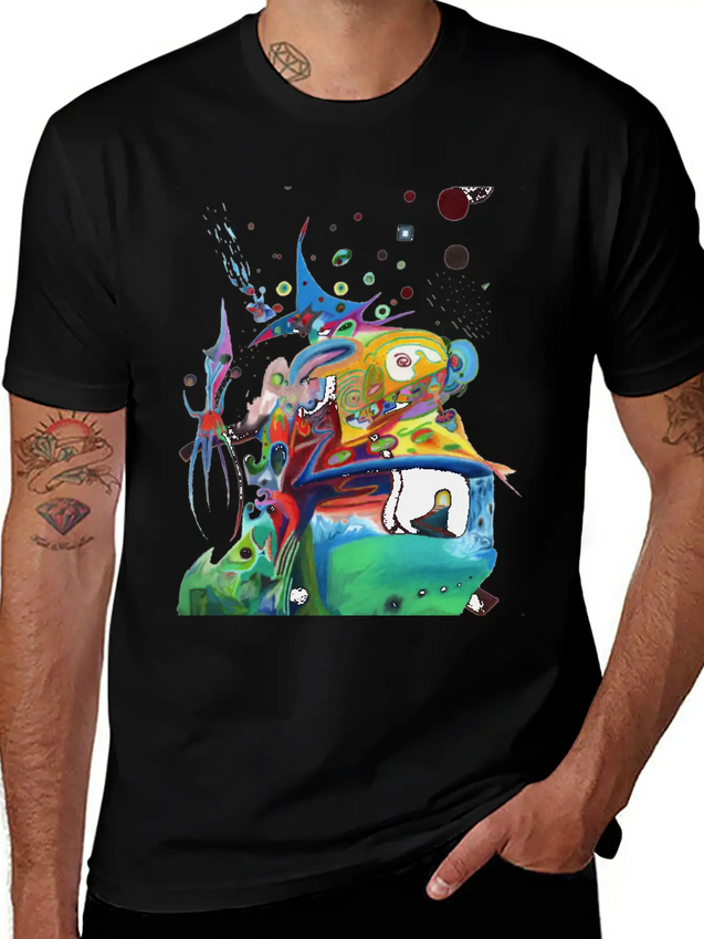 Abstract Duel Reason Lightweight Cotton T-Shirt – Daily Comfort Graphic Shirt