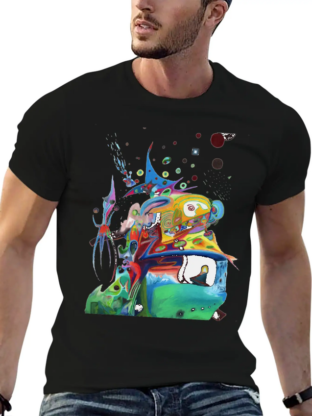 Abstract Duel Reason Lightweight Cotton T-Shirt – Daily Comfort Graphic Shirt