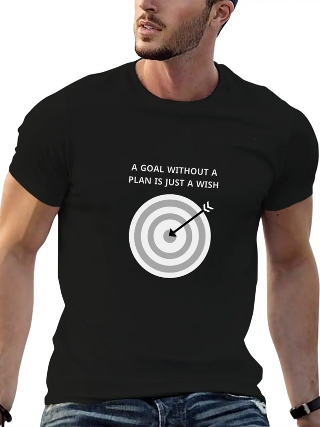Achıeve The Goal Lightweight Cotton T-Shirt – Daily Comfort Graphic Shirt