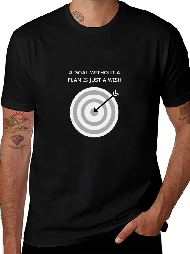 Achıeve The Goal Lightweight Cotton T-Shirt – Daily Comfort Graphic Shirt