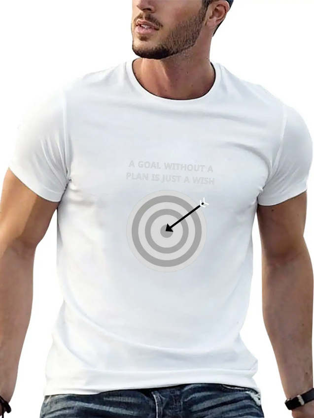 Achıeve The Goal Lightweight Cotton T-Shirt – Daily Comfort Graphic Shirt