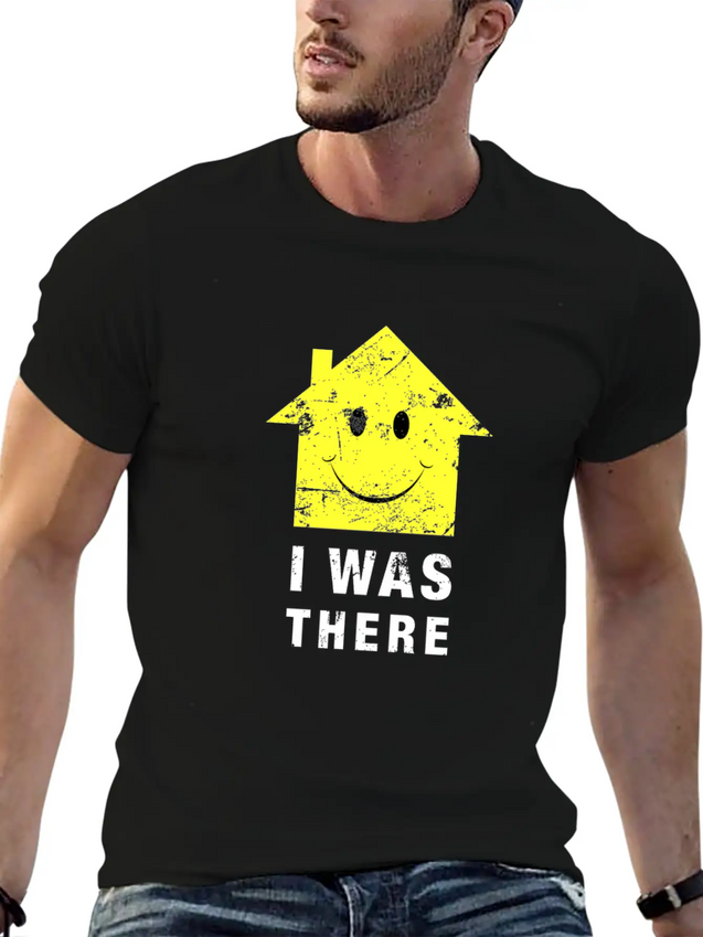 Acid House. I Was There 80s Techno Lightweight Cotton T-Shirt – Daily Comfort Graphic Shirt