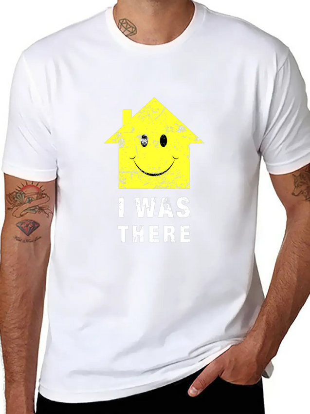 Acid House. I Was There 80s Techno Lightweight Cotton T-Shirt – Daily Comfort Graphic Shirt