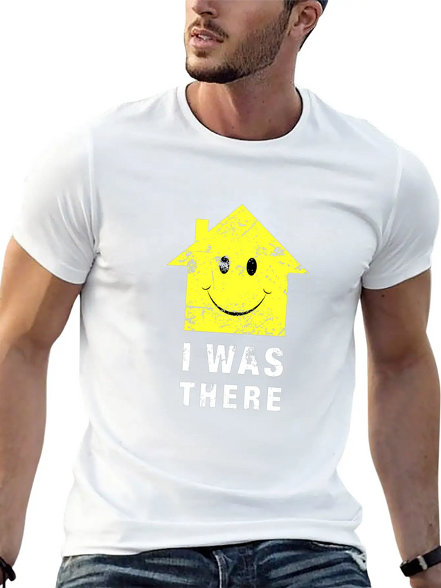 Acid House. I Was There 80s Techno Lightweight Cotton T-Shirt – Daily Comfort Graphic Shirt