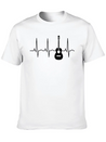 Acoustic Guitar Heartbea Guitar Musician Christmas Lightweight Cotton T-Shirt – Daily Comfort Graphic Shirt