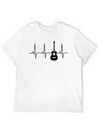 Acoustic Guitar Heartbea Guitar Musician Christmas Lightweight Cotton T-Shirt – Daily Comfort Graphic Shirt
