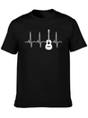 Acoustic Guitar Heartbea Guitar Musician Christmas Lightweight Cotton T-Shirt – Daily Comfort Graphic Shirt