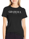 Add To Cart Grateful Letter Lightweight Cotton T-Shirt – Daily Comfort Graphic Shirt