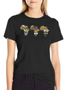 Africa Wildlife Continent Collage Trio Lightweight Cotton T-Shirt – Daily Comfort Graphic Shirt