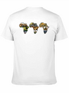Africa Wildlife Continent Collage Trio Lightweight Cotton T-Shirt – Daily Comfort Graphic Shirt