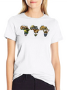 Africa Wildlife Continent Collage Trio Lightweight Cotton T-Shirt – Daily Comfort Graphic Shirt