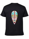 African Tribal Mask Lightweight Cotton T-Shirt – Daily Comfort Graphic Shirt