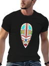 African Tribal Mask Lightweight Cotton T-Shirt – Daily Comfort Graphic Shirt