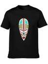 African Tribal Mask Lightweight Cotton T-Shirt – Daily Comfort Graphic Shirt