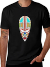 African Tribal Mask Lightweight Cotton T-Shirt – Daily Comfort Graphic Shirt