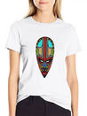 African Tribal Mask Lightweight Cotton T-Shirt – Daily Comfort Graphic Shirt