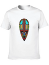 African Tribal Mask Lightweight Cotton T-Shirt – Daily Comfort Graphic Shirt