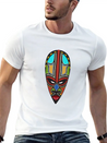 African Tribal Mask Lightweight Cotton T-Shirt – Daily Comfort Graphic Shirt
