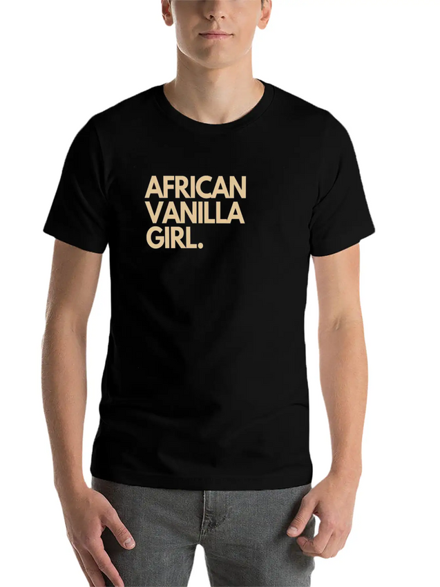 African Vanilla Girl Lightweight Cotton T-Shirt – Daily Comfort Graphic Shirt