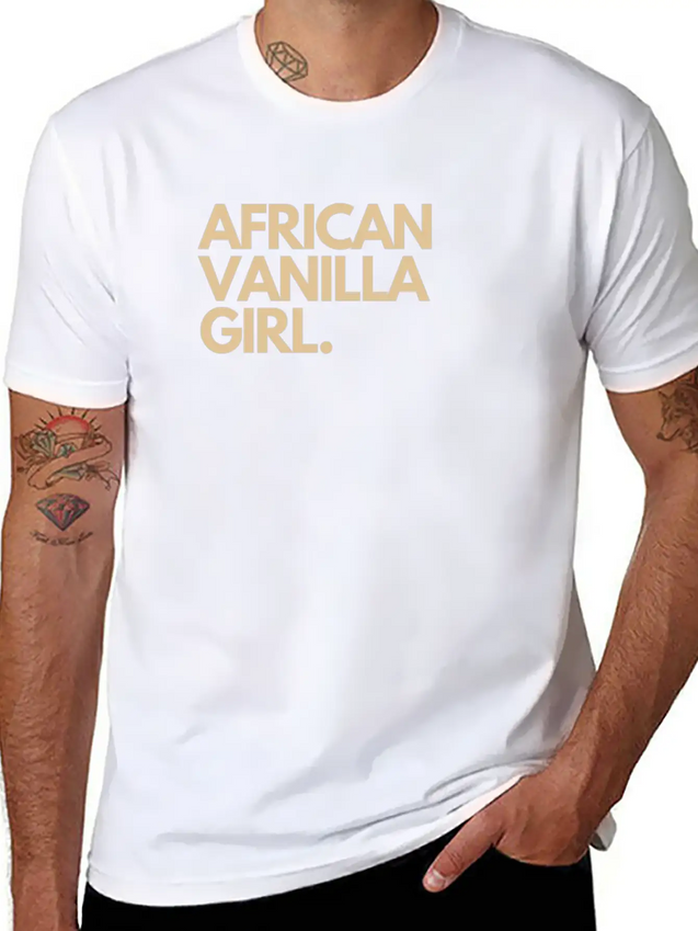 African Vanilla Girl Lightweight Cotton T-Shirt – Daily Comfort Graphic Shirt