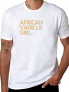 African Vanilla Girl Lightweight Cotton T-Shirt – Daily Comfort Graphic Shirt
