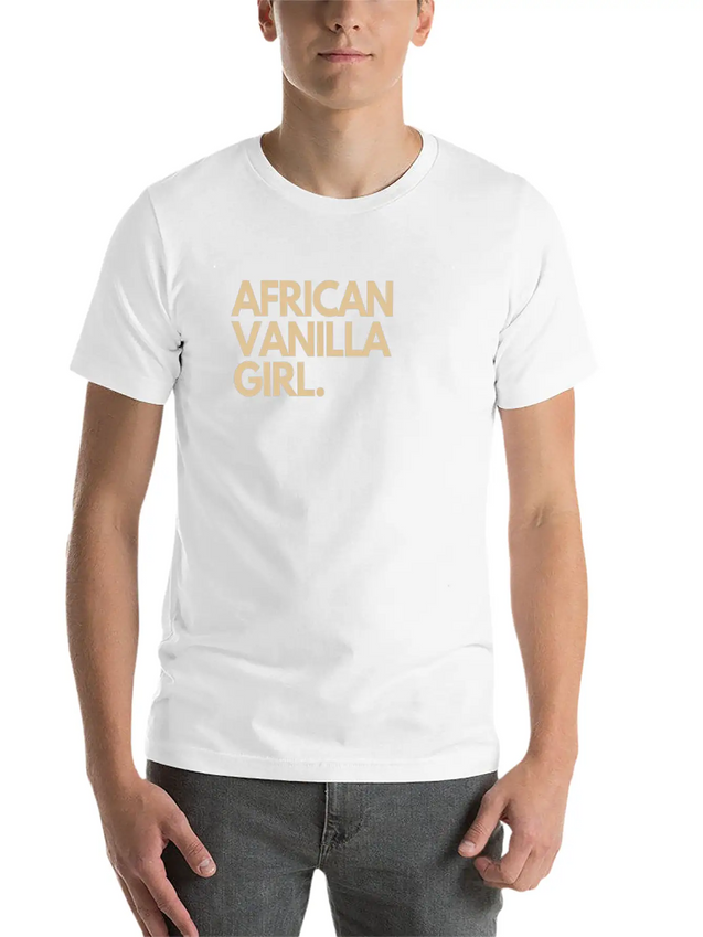African Vanilla Girl Lightweight Cotton T-Shirt – Daily Comfort Graphic Shirt